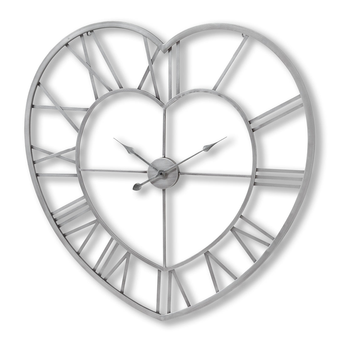 Silver Heart Skeleton Wall Clock – IOVEM