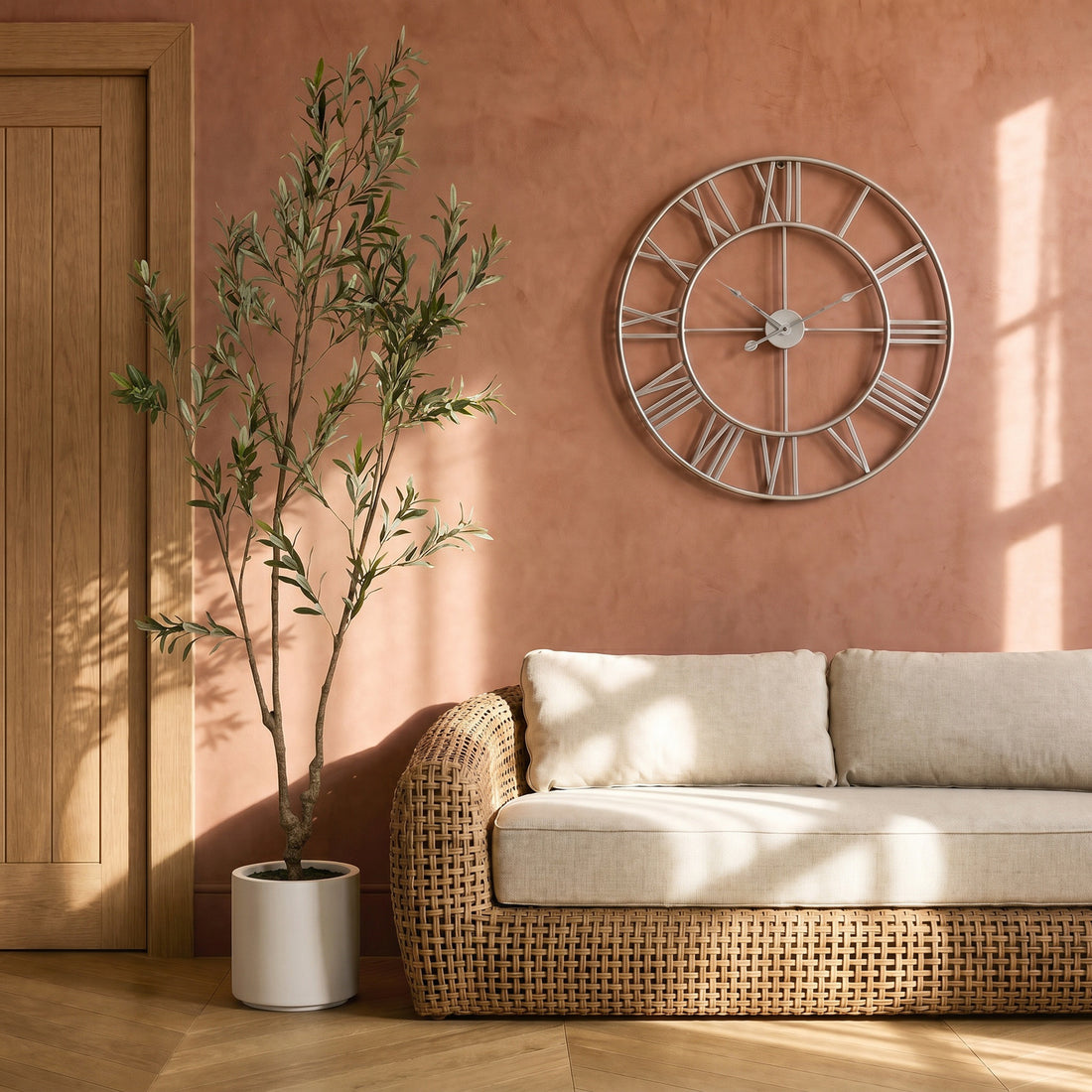 Large Silver Skeleton Wall Clock – IOVEM