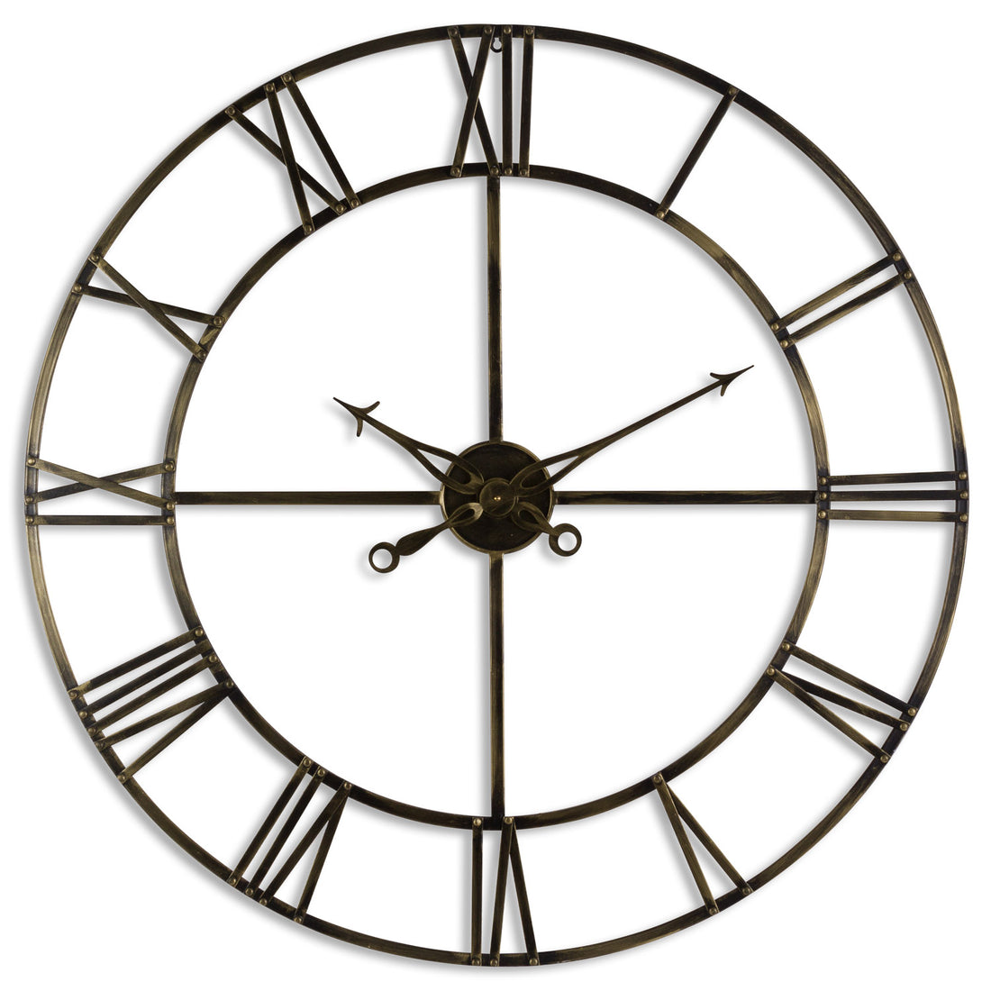 Large Antique Brass Large Skeleton Clock – IOVEM