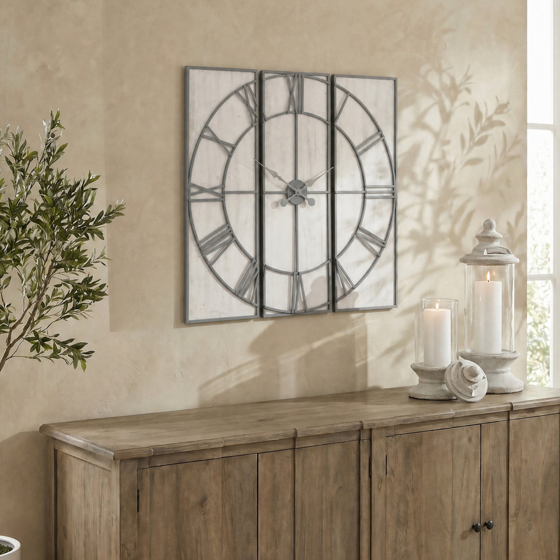 Roza Panelled Wall Clock – IOVEM