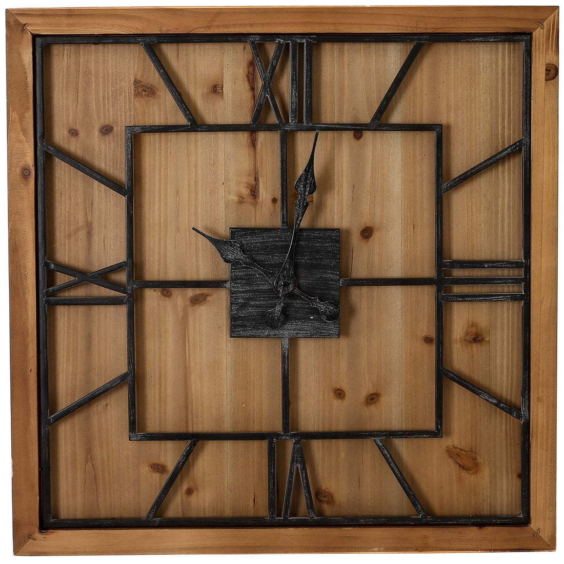 Williston Square Large Wooden Wall Clock – IOVEM