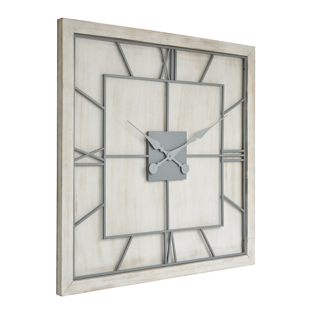 Williston White Square Large Wall Clock – IOVEM