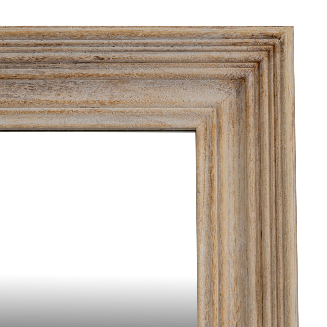 Washed Wood Medium Framed Mirror detail – IOVEM