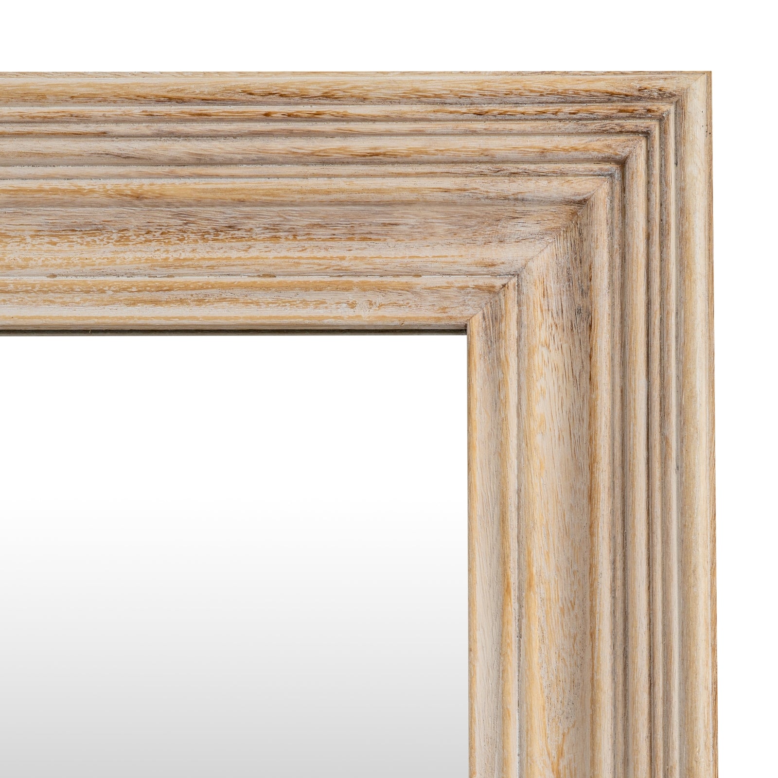 Washed Wood Framed Mirror detail – IOVEM