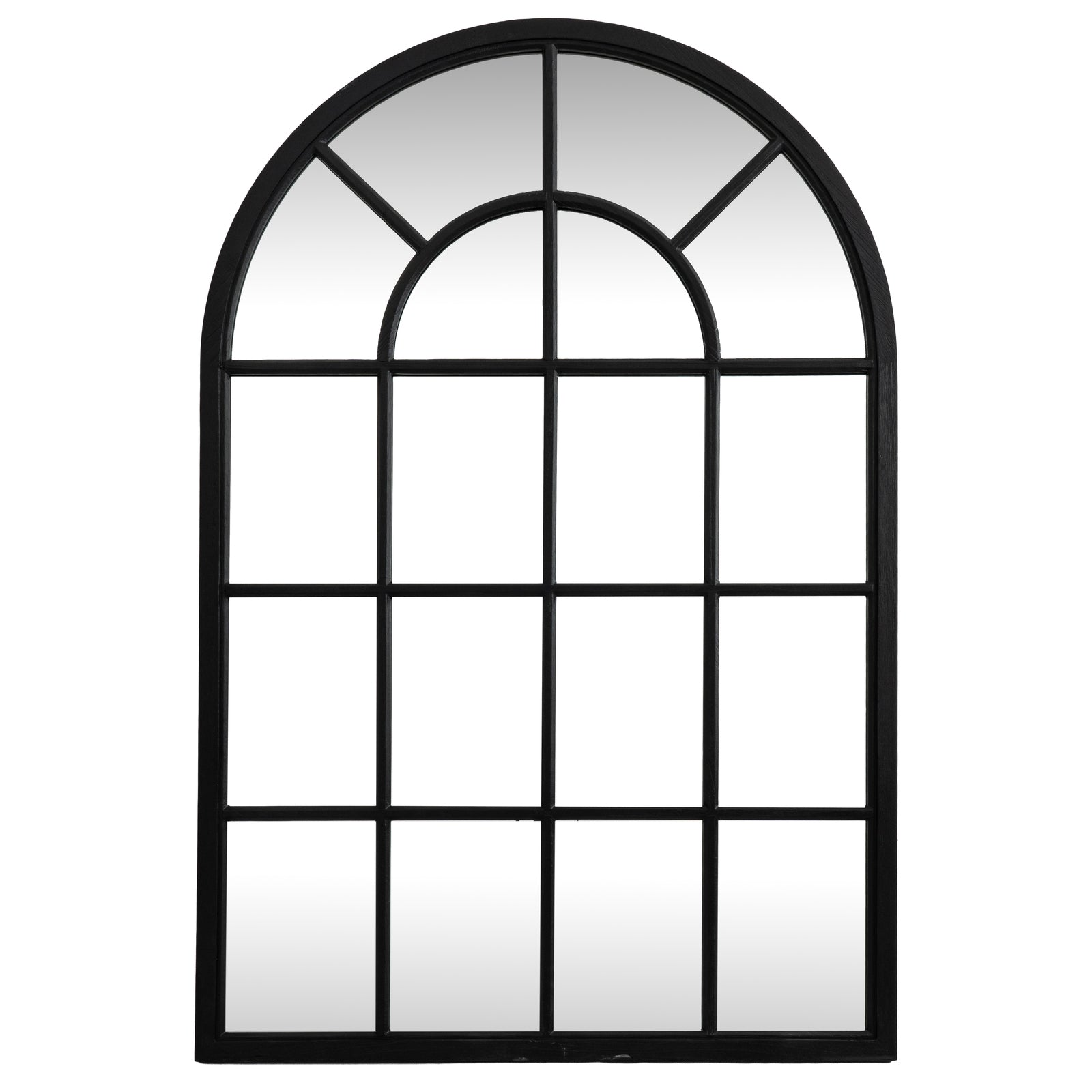 Black Wood Arched Window Mirror – IOVEM