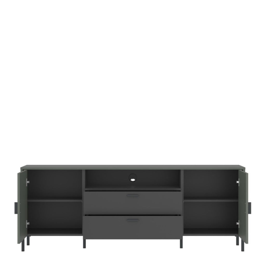Arundel TV Cabinet 2 Door 2 Drawer 173cm wide 65cm High in Green/Grey