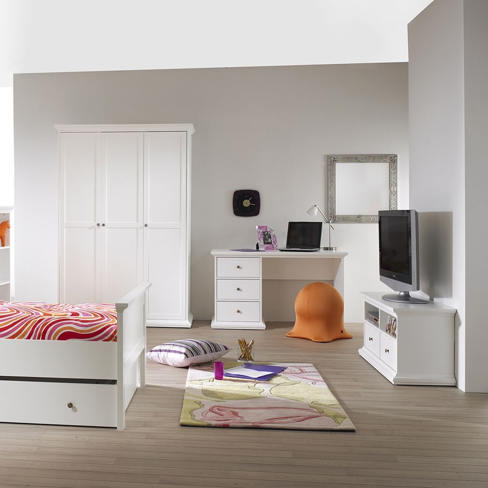 Paris Wardrobe with 3 Doors in White