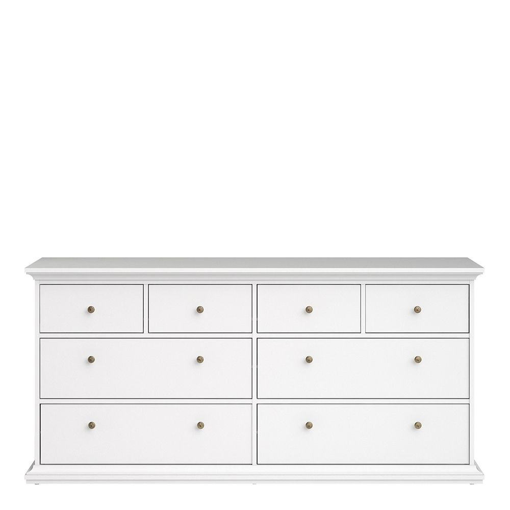 Paris Chest of 8 Drawers in White