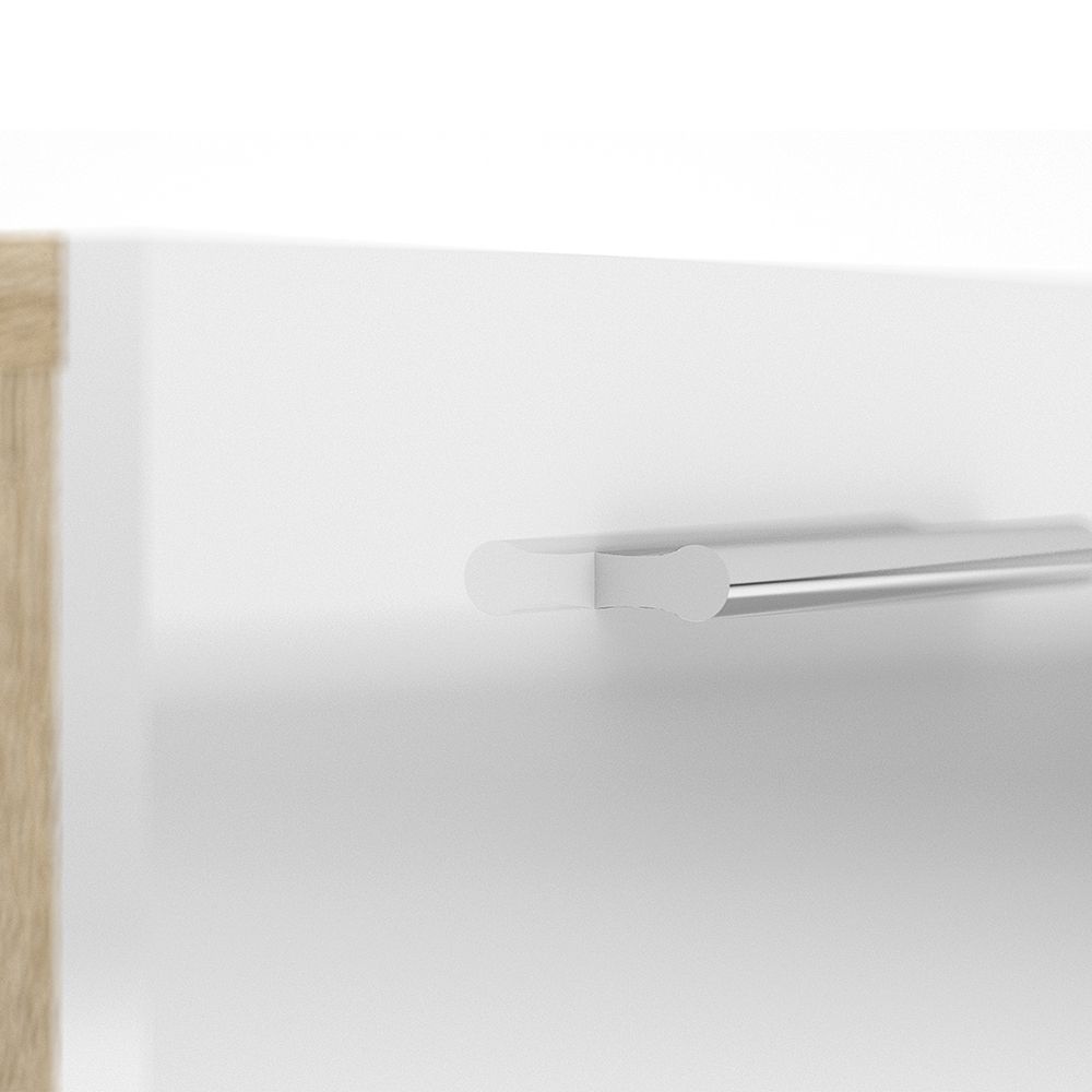 Pepe Chest of 5 Drawers in Oak with White High Gloss