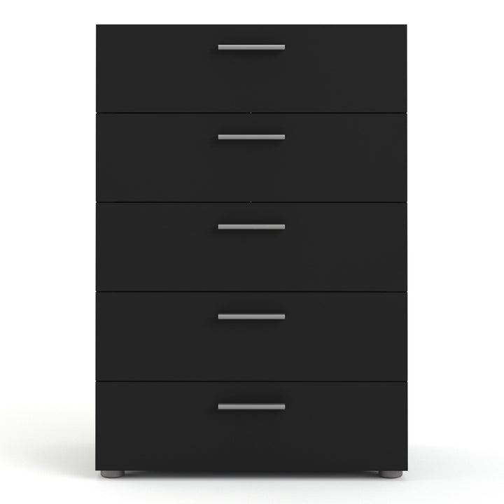 Pepe Chest of 5 Drawers in Black
