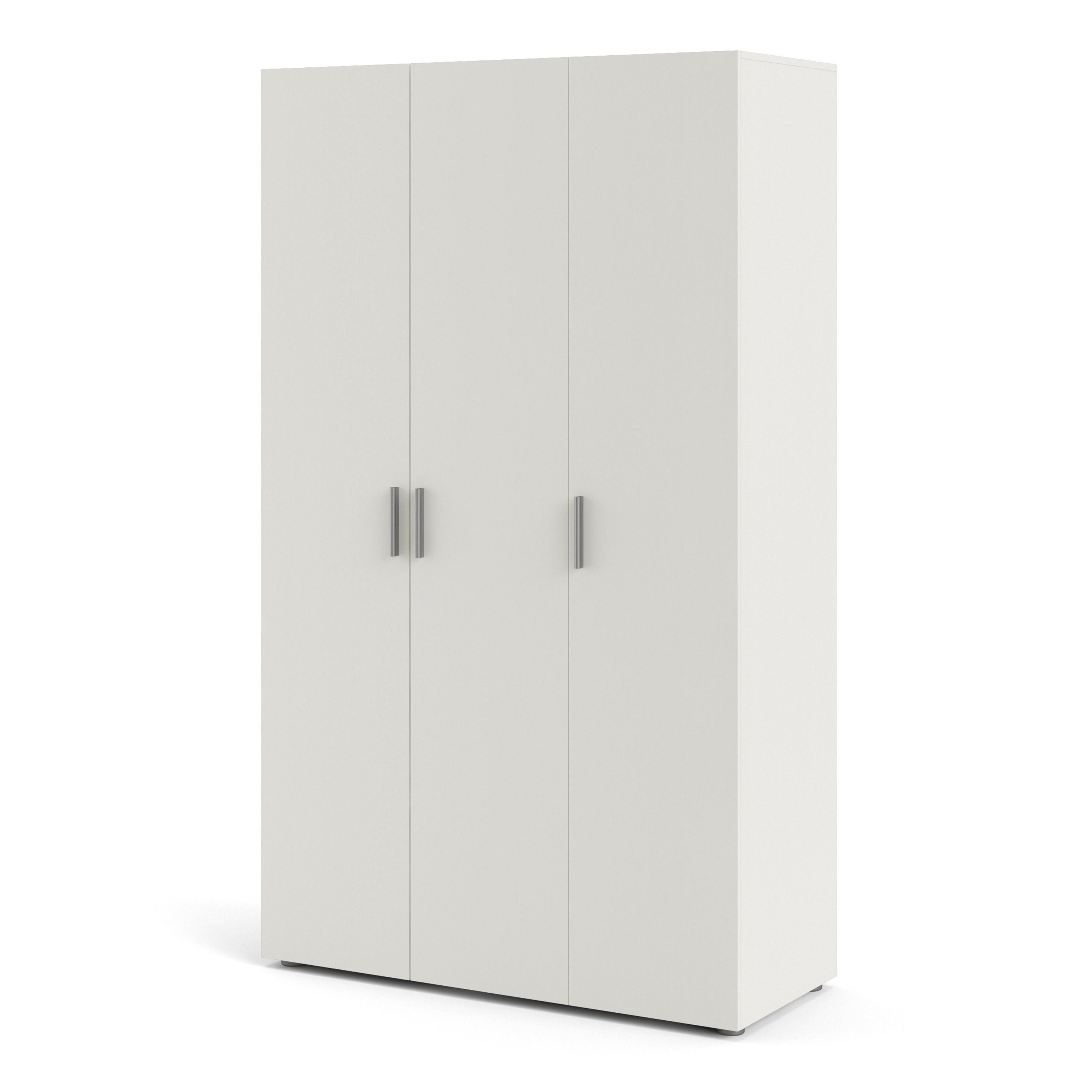 Pepe Wardrobe with 3 Doors in White Woodgrain