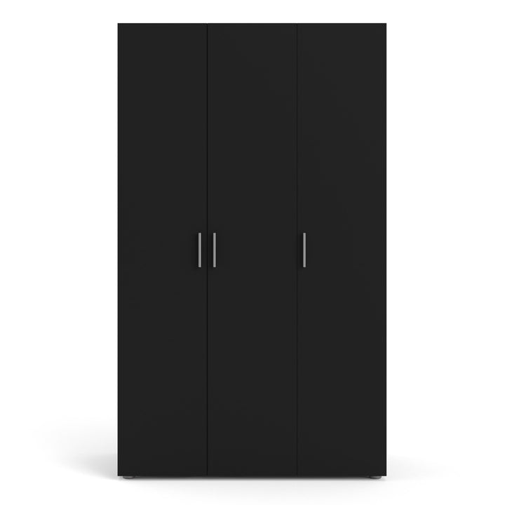 Pepe Wardrobe with 3 Doors in Black