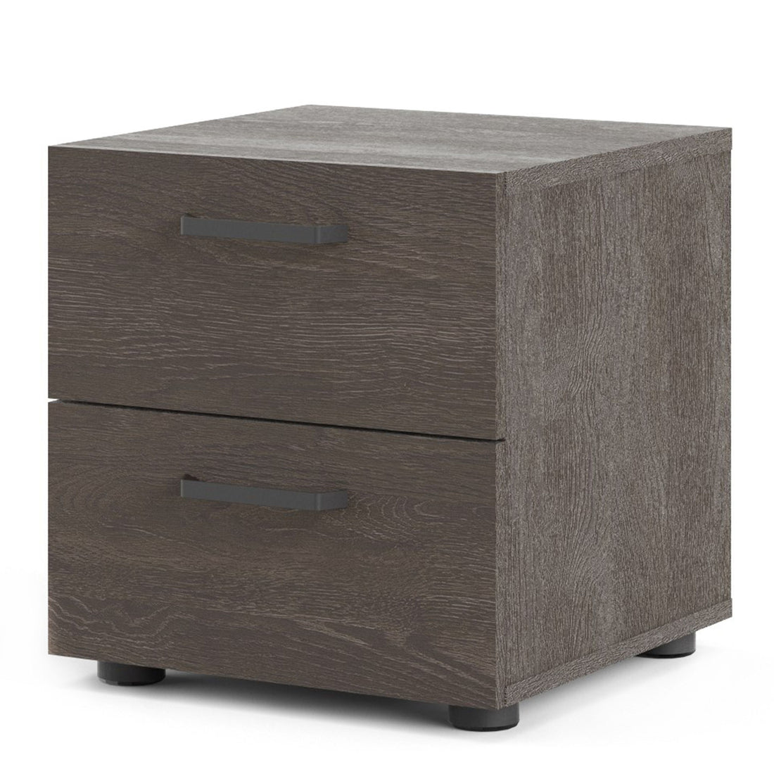 Dallas Nightstand 2 Drawers in Rovere Gessato Dark Oak