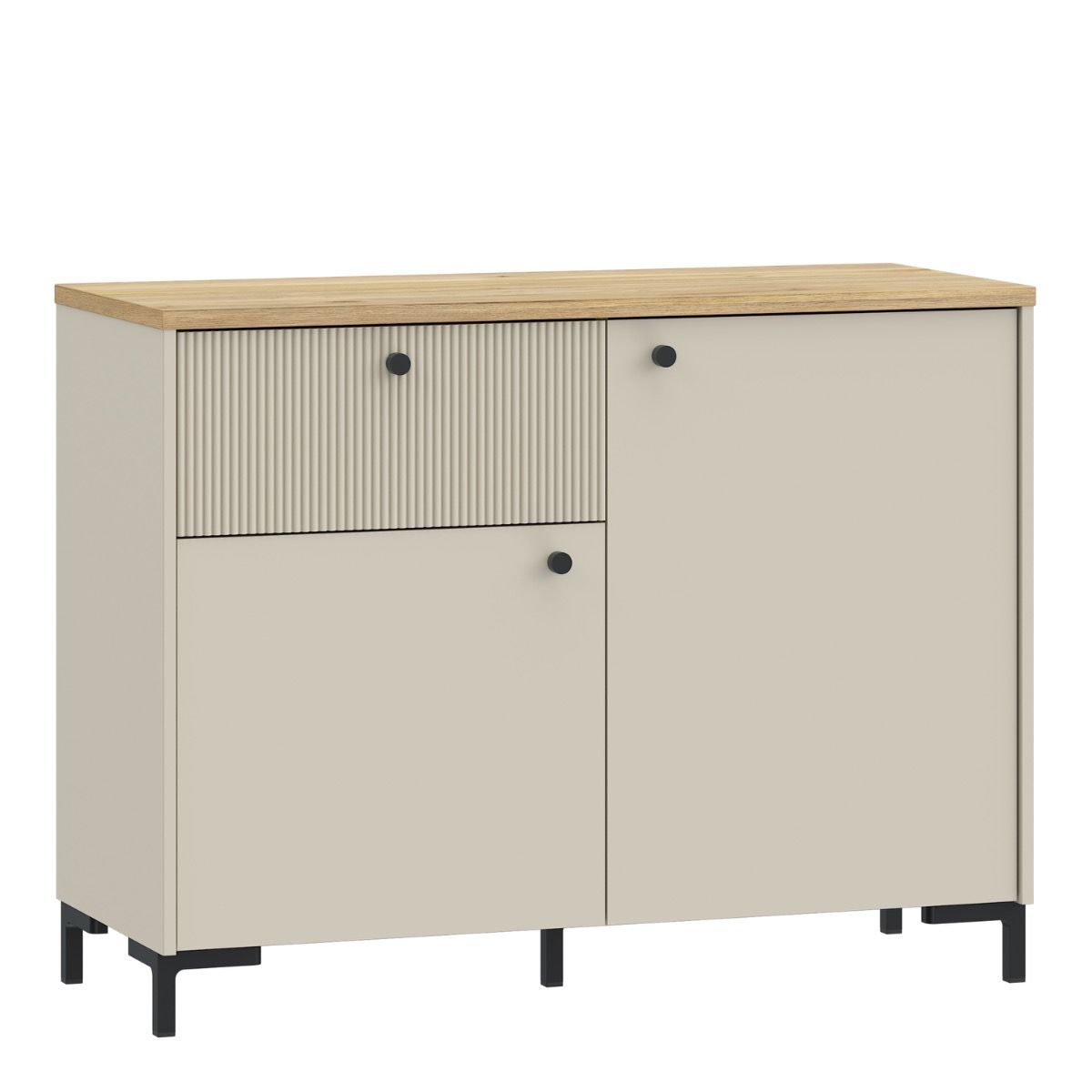 Bixbite Fluted Sideboard in Mauvella Oak & Sand – IOVEM