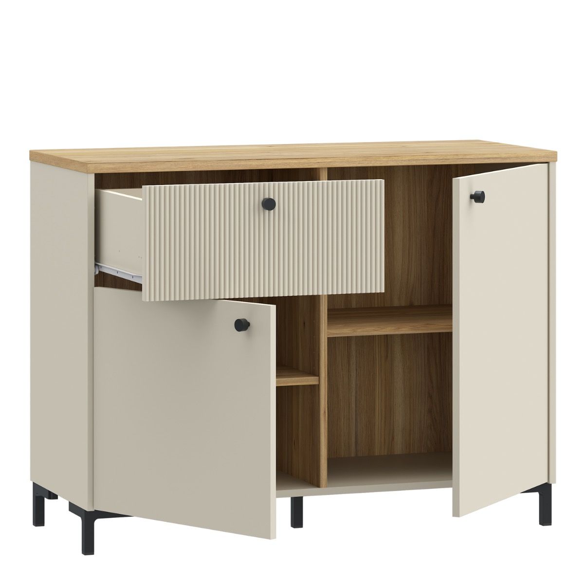 Bixbite Fluted Sideboard in Mauvella Oak & Sand – image 4