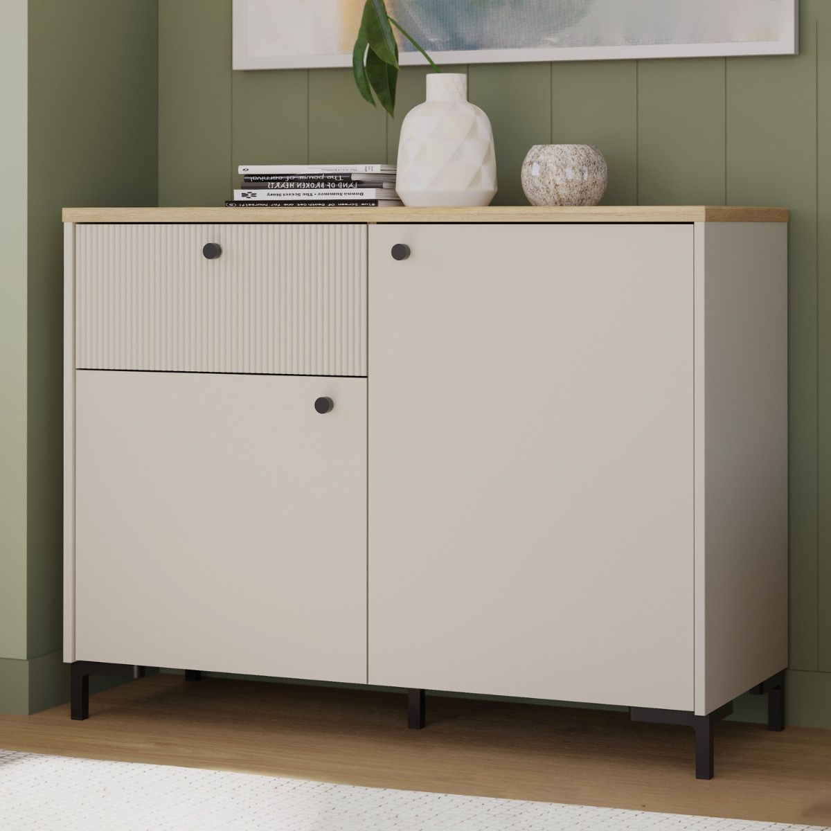 Bixbite Fluted Sideboard in Mauvella Oak & Sand – image 6