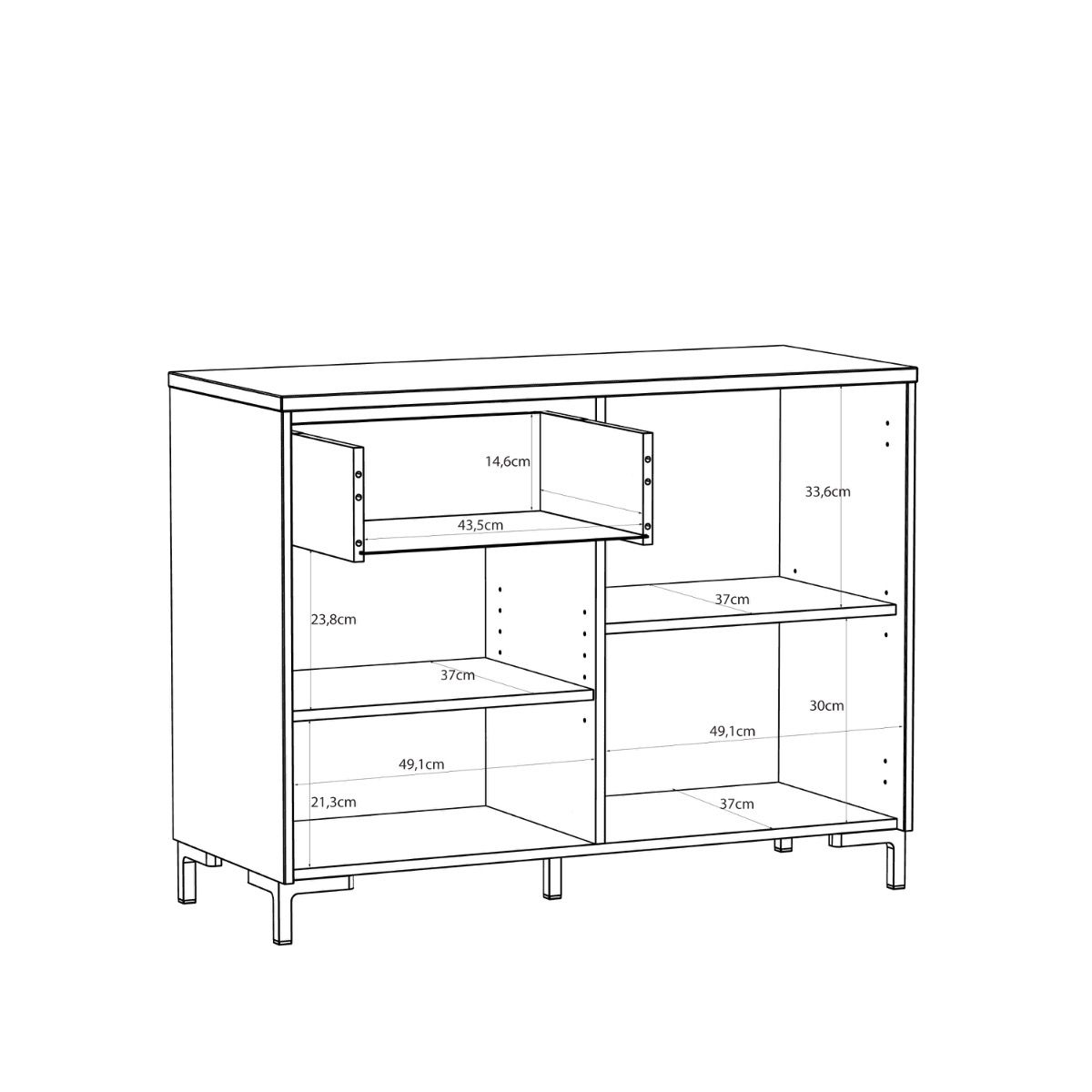 Bixbite Fluted Sideboard in Mauvella Oak & Sand – image 8