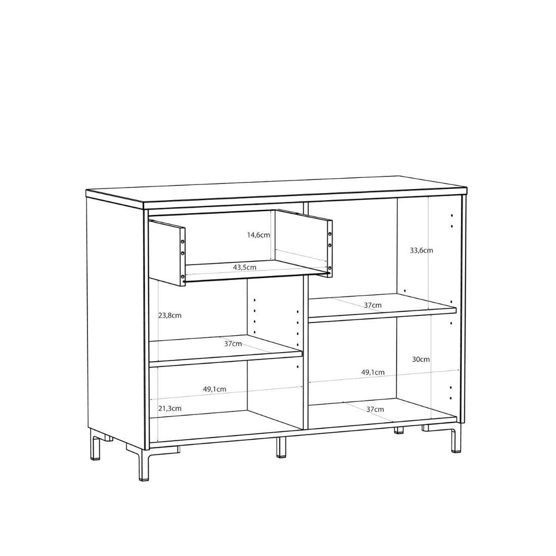 Bixbite Fluted Sideboard in Mauvella Oak & Sand – image 8
