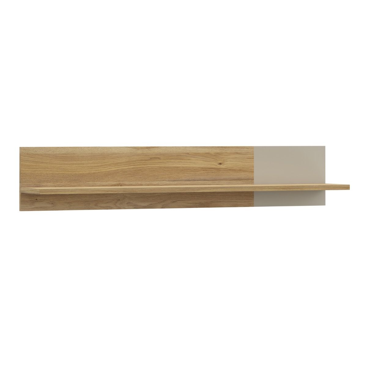 Bixbite Wall Shelf with Sliding Panel in Mauvella Oak & Sand – IOVEM