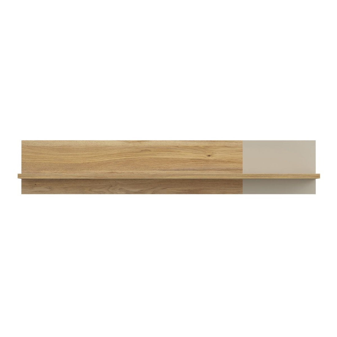 Bixbite Wall Shelf with Sliding Panel in Mauvella Oak & Sand – image 2