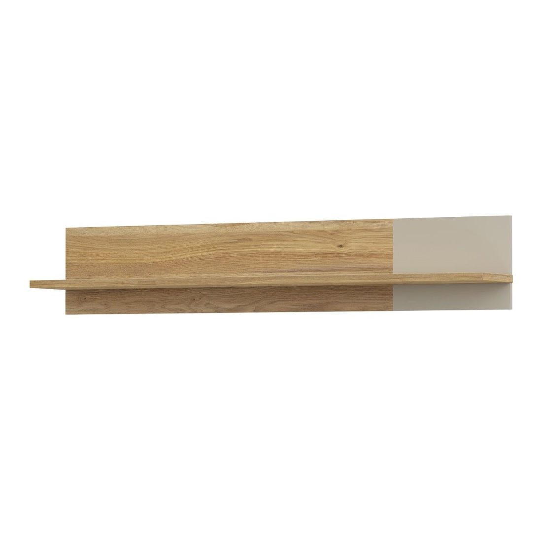 Bixbite Wall Shelf with Sliding Panel in Mauvella Oak & Sand – image 3