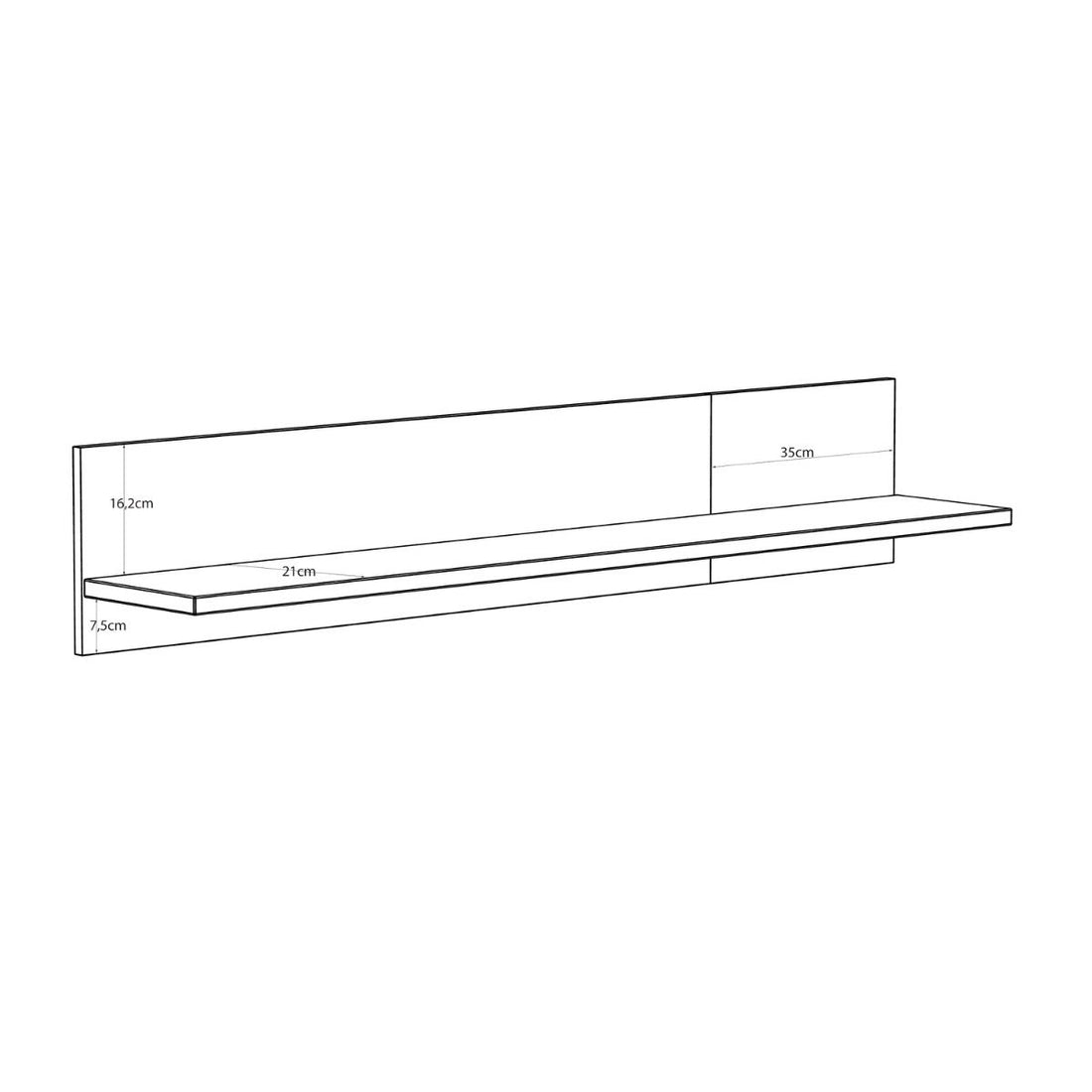 Bixbite Wall Shelf with Sliding Panel in Mauvella Oak & Sand – image 6