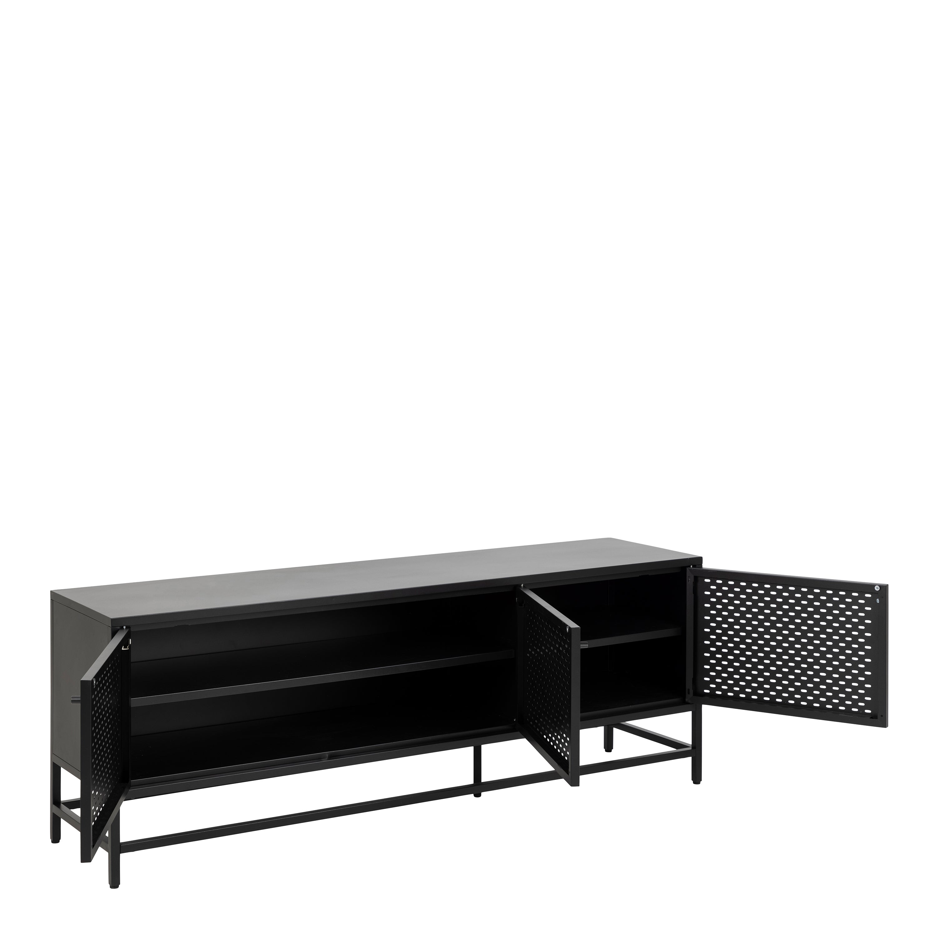 Manchester 3 Door Sideboard in Matt Black