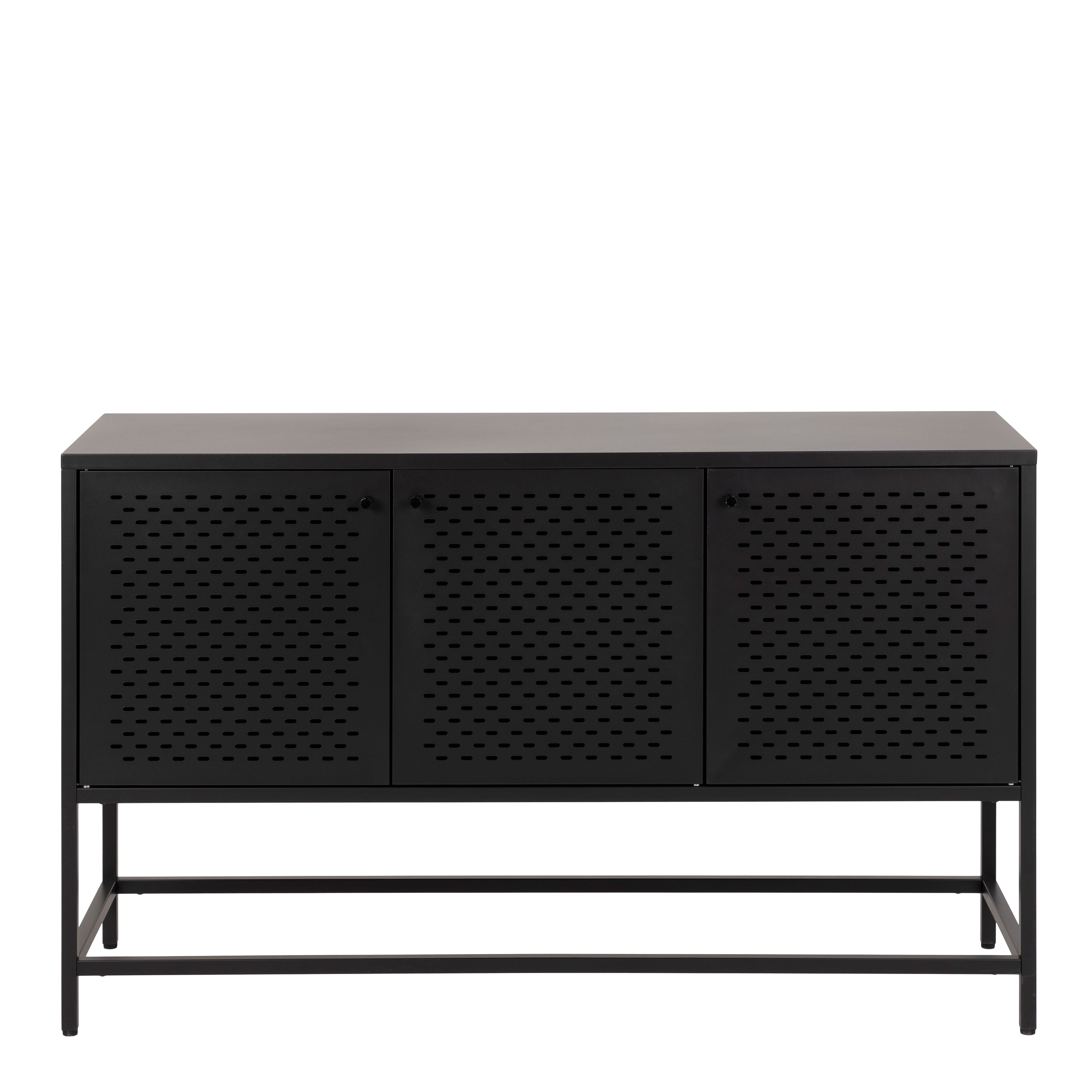 Manchester 3 Door Raised Sideboard in Matt Black