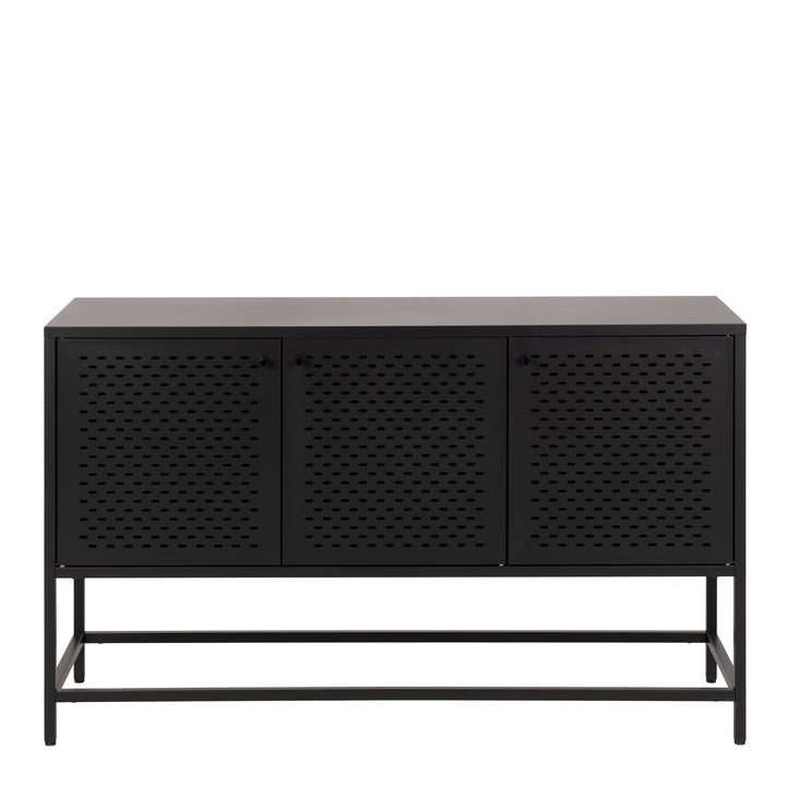 Manchester 3 Door Raised Sideboard in Matt Black