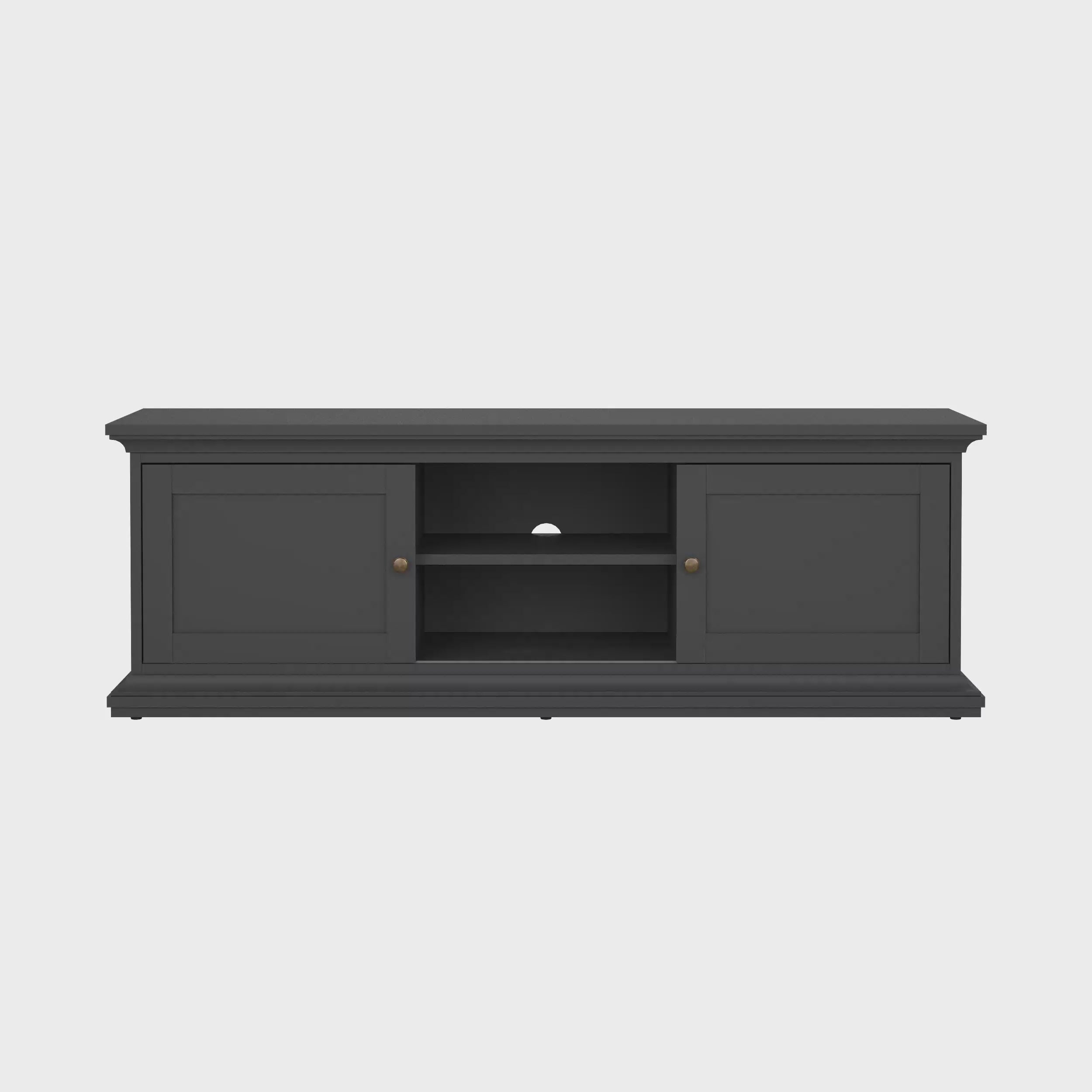 Paris TV-unit 2 frame Doors in Matt Grey