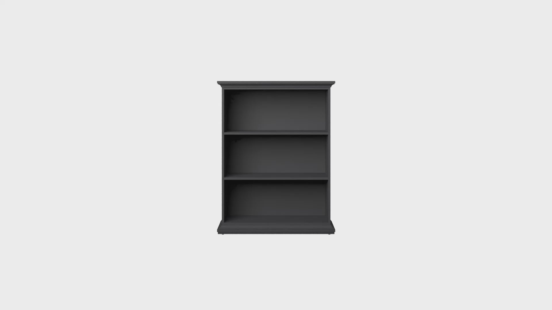 Paris Low Bookcase in Matt Grey