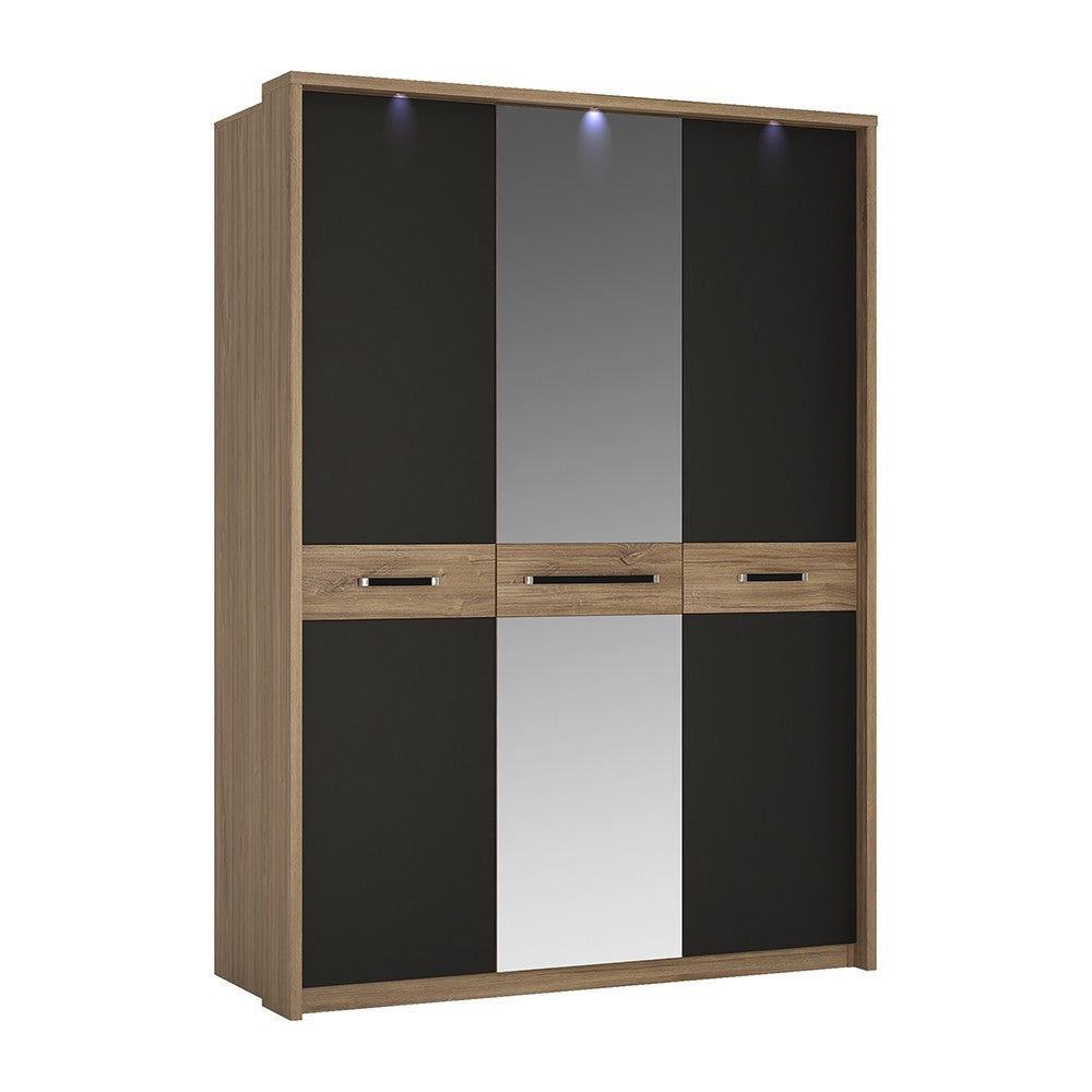 Monaco 3 door wardrobe with mirror door