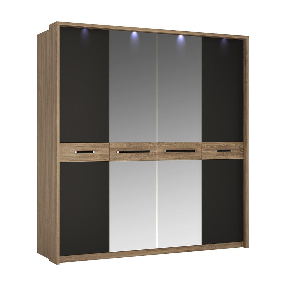 Monaco 4 door wardrobe with mirror doors