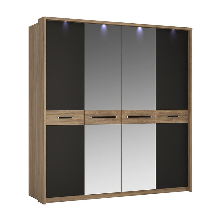 Monaco 4 door wardrobe with mirror doors