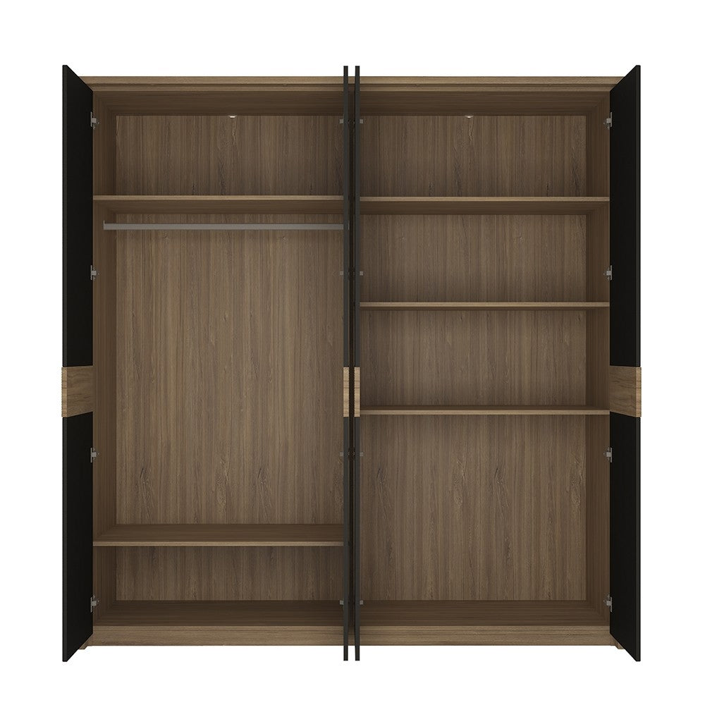 Monaco 4 door wardrobe with mirror doors