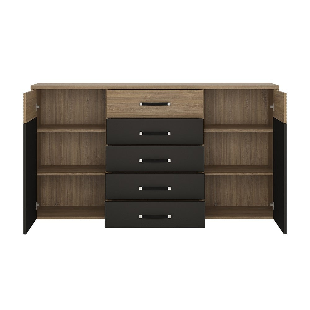 Monaco 2 door 5 drawer wide cupboard