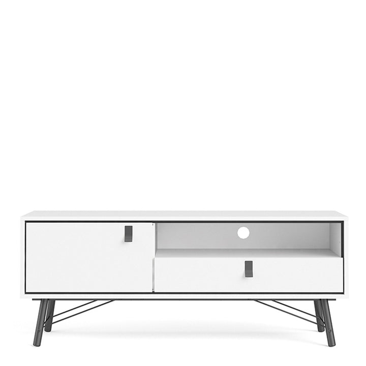 Ry TV-unit 1 door + 1 drawer (White)