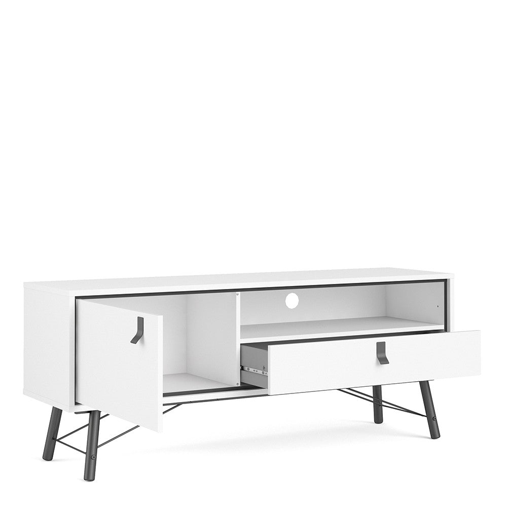 Ry TV-unit 1 door + 1 drawer (White)