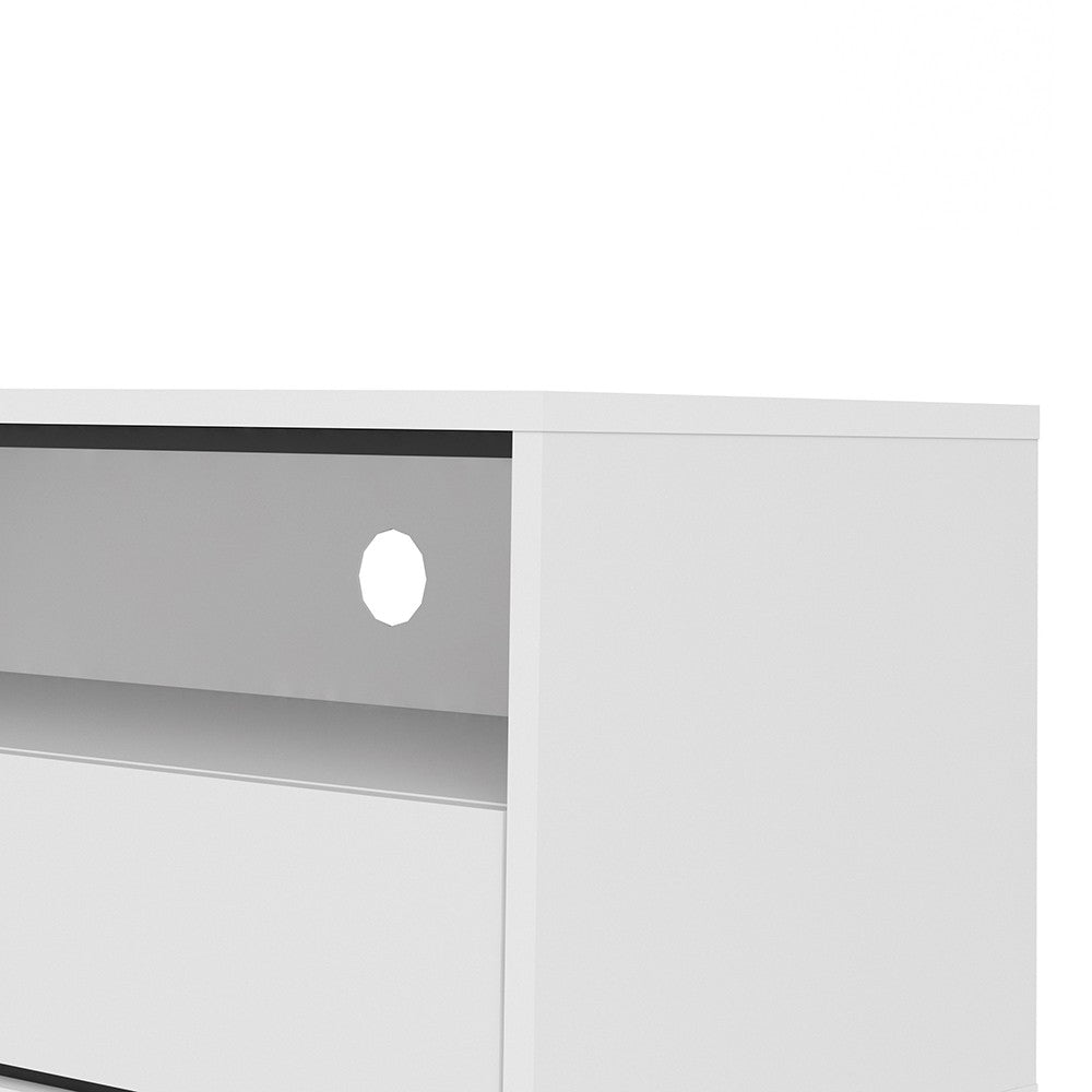 Ry TV-unit 1 door + 1 drawer (White)