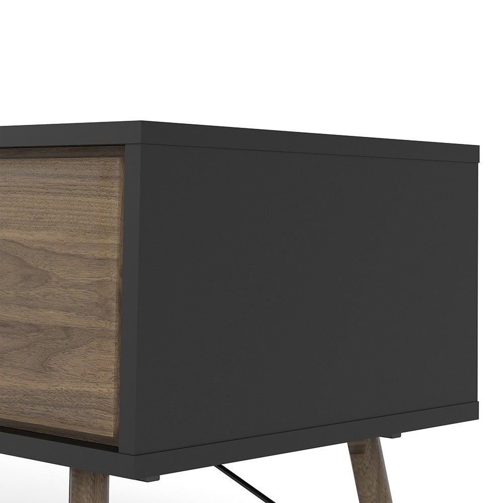 Ry Coffee table with 1 drawer in Matt Black Walnut.